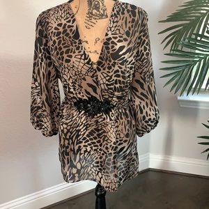 Animal print blouse! Leopard Cheetah Zebra